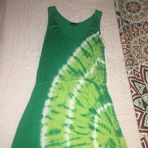 Green Tie Die Dress